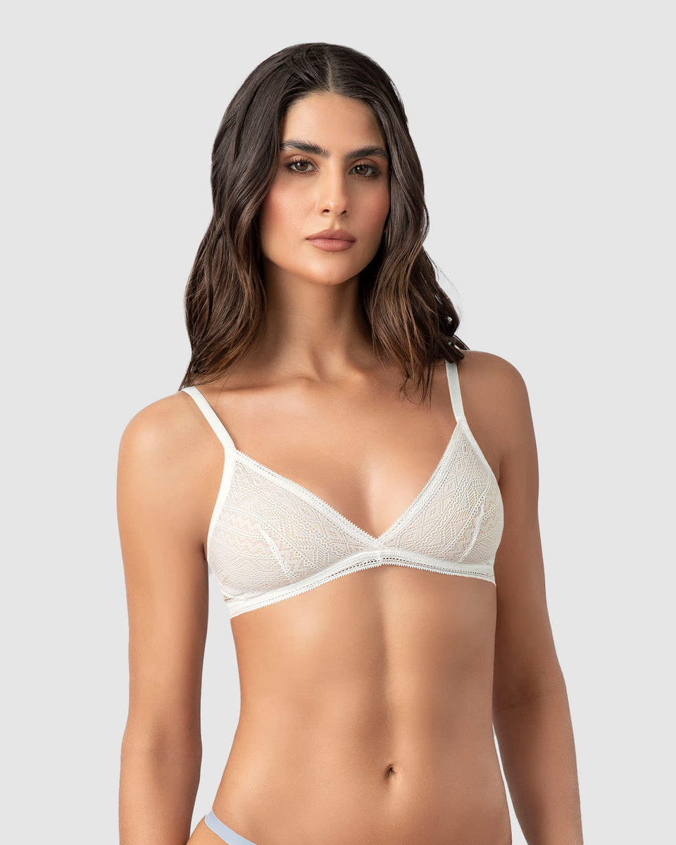 Bralette en encaje de textura ultrasuave