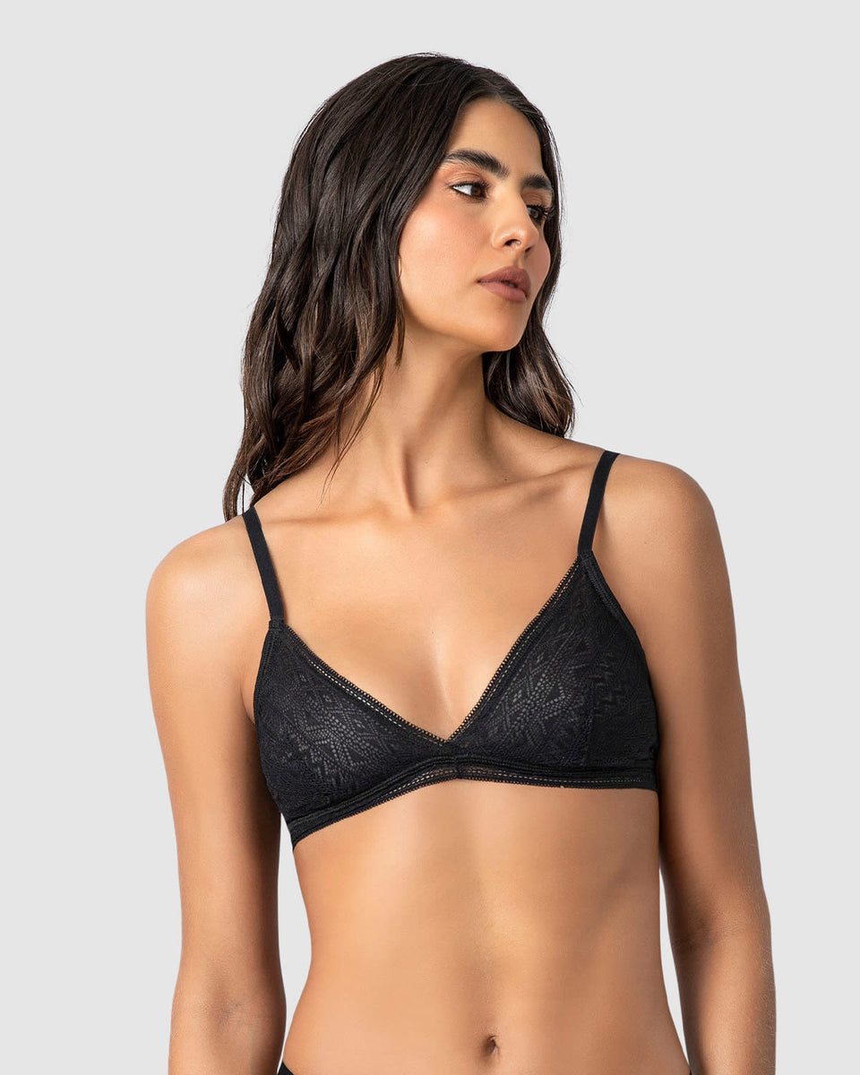 Bralette en encaje de textura ultrasuave