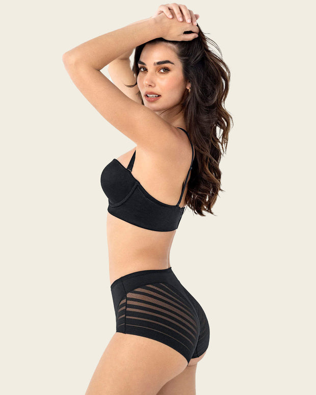 Sujetador  sin  tirantes ideal para pecho mediano y grande#color_700-negro