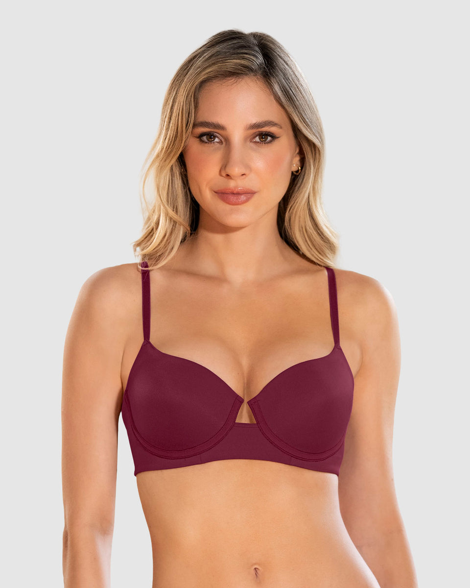 Sujetador de push up alto con escote profundo