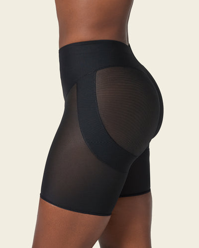 Braga faja tipo short levanta glúteos de control en abdomen#color_700-negro