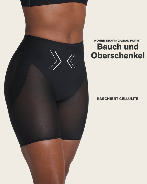 Braga faja tipo short levanta glúteos de control en abdomen#color_700-negro