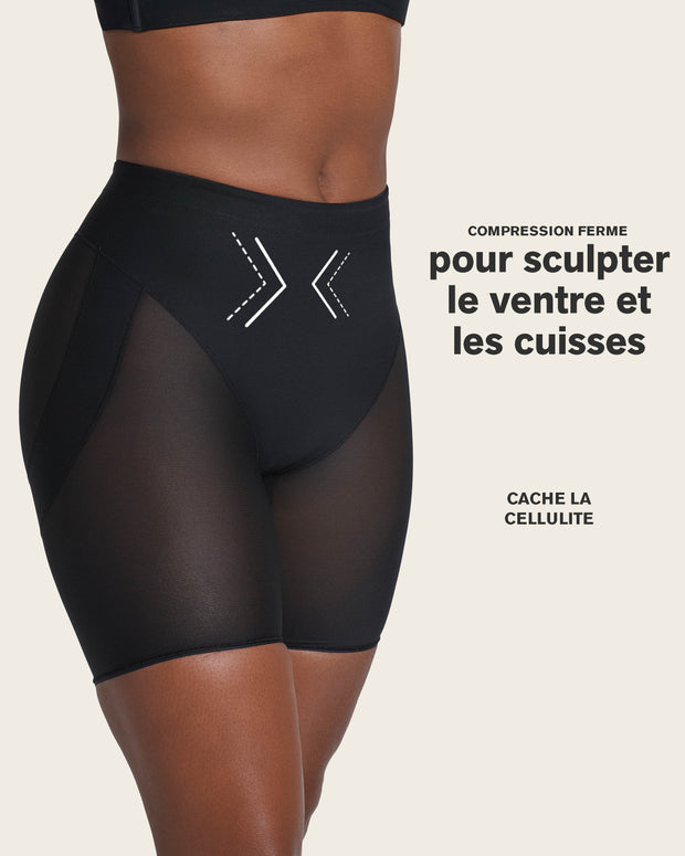 Braga faja tipo short levanta glúteos de control en abdomen#color_700-negro