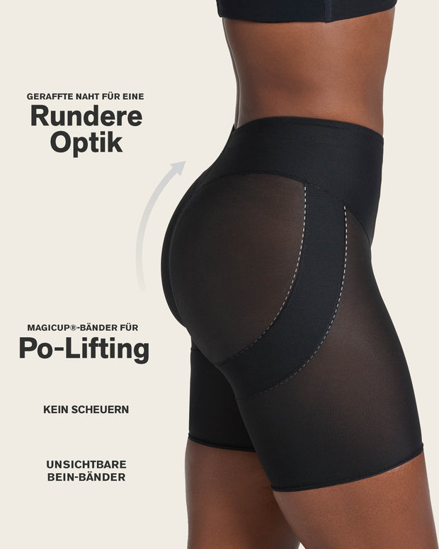Braga faja tipo short levanta glúteos de control en abdomen#color_700-negro