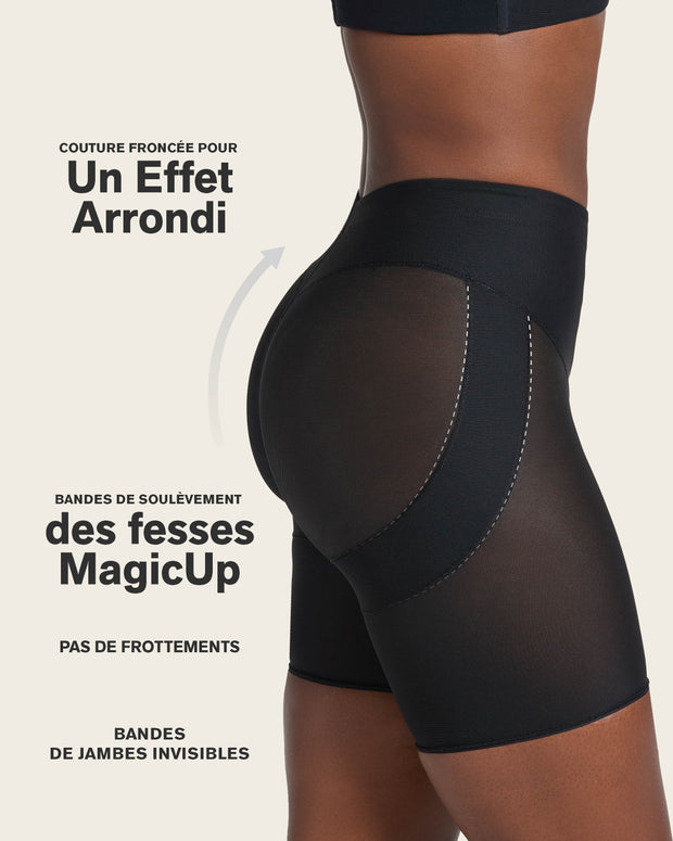 Braga faja tipo short levanta glúteos de control en abdomen#color_700-negro