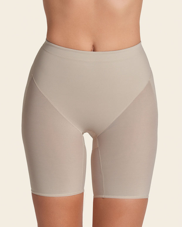 Braga faja tipo short levanta glúteos de control en abdomen#color_802-habano-claro