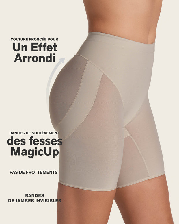 Braga faja tipo short levanta glúteos de control en abdomen#color_802-habano-claro
