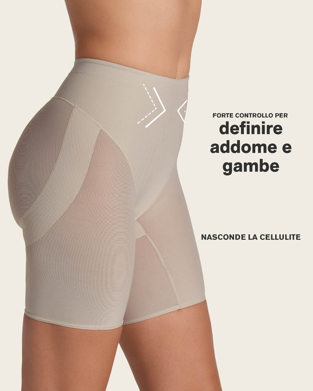 Braga faja tipo short levanta glúteos de control en abdomen#color_802-habano-claro
