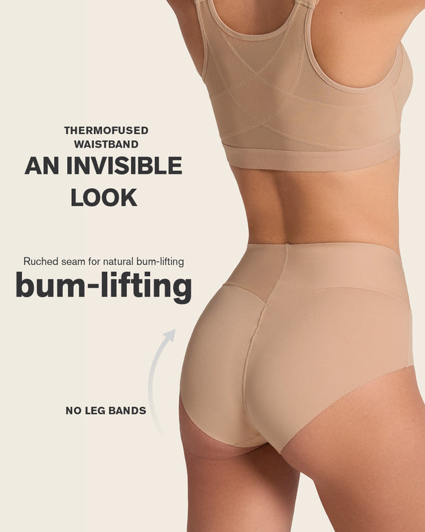 Braga clásico tiro alto de control fuerte de abdomen#color_801-habano-claro