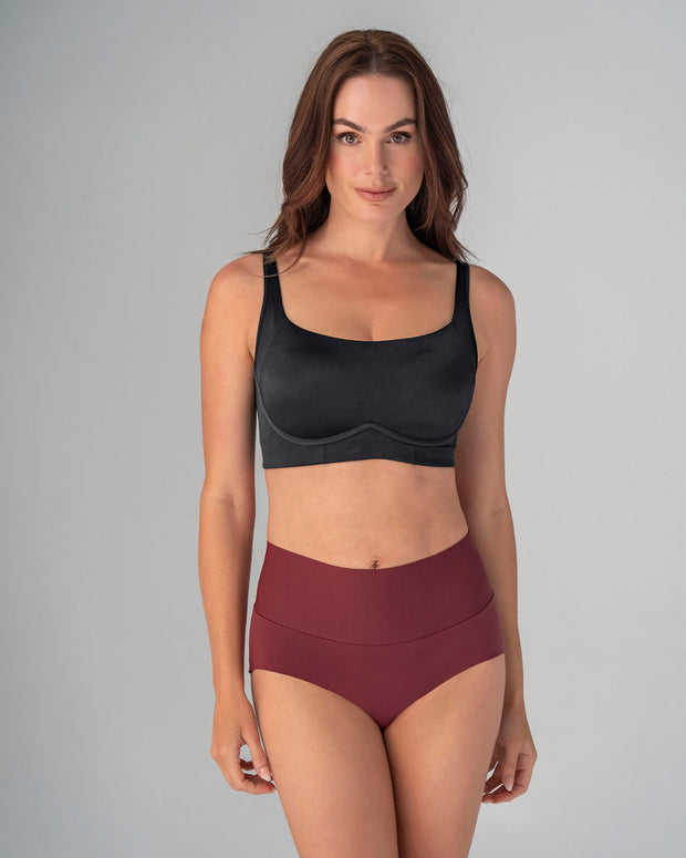 Braga clásico tiro alto de control fuerte de abdomen#color_382-vino