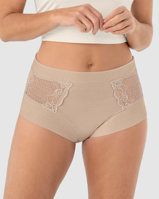 Braga clásica con detalles laterales en encaje#color_802-habano-claro