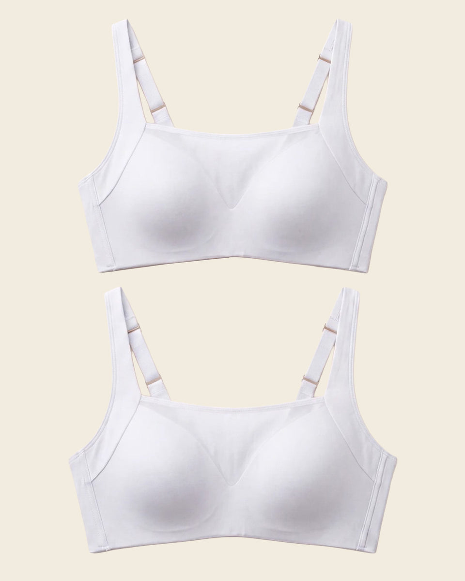 Paquete x 2 sujetadores brastop con buen cubrimiento de sisa y espalda
