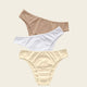 Paquete de 3 brasileñas de algodón con refuerzo en abdomen#color_s08-habano-blanco-marfil