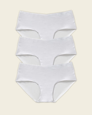 Paquete x 3 bragas hípster invisibles ultraplanos sin elásticos y de pocas costuras#color_000-blanco