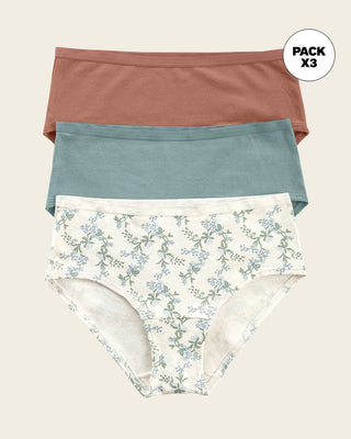 3 culottes en algodón máxima comodidad y frescura#color_s37-estampado-verde-azul-terracota