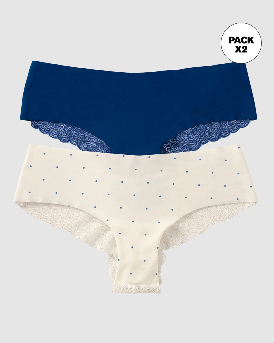 Pacote x 2 calcinhas de renda