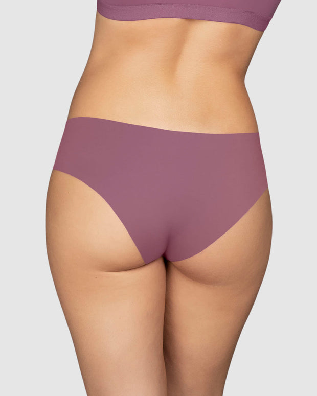 Paquete x 2 culottes invisibles ultracómodos de tiro bajo#color_s12-morado-rosado-claro