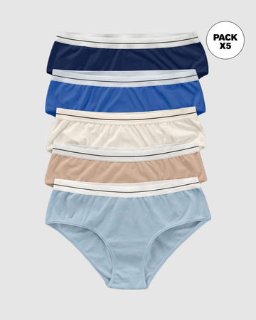 Paquete x 5 bragas estilo culotte#color_s13-azul-azul-rey-azul-cielo-camel-perla