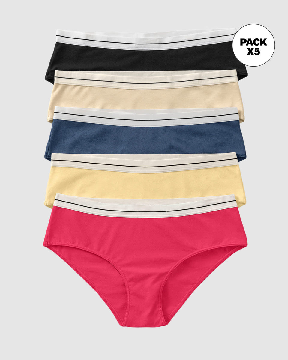 Paquete x 5 bragas estilo culotte