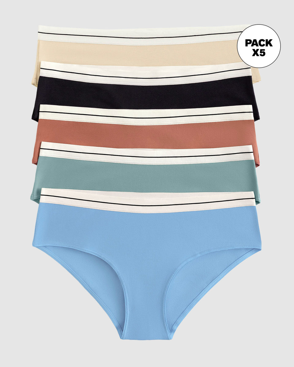 Paquete x 5 bragas estilo culotte