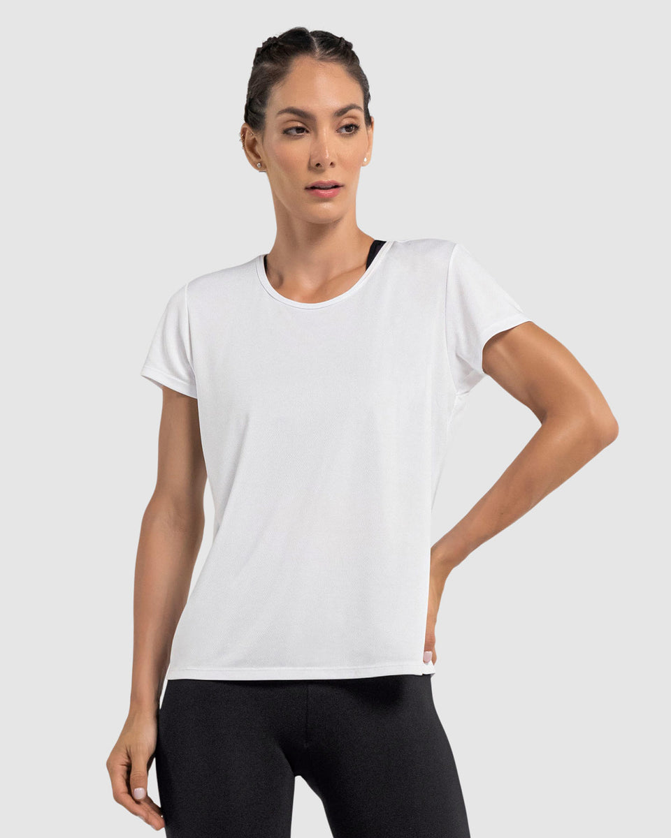 Camiseta deportiva de secado rápido y silueta semiajustada