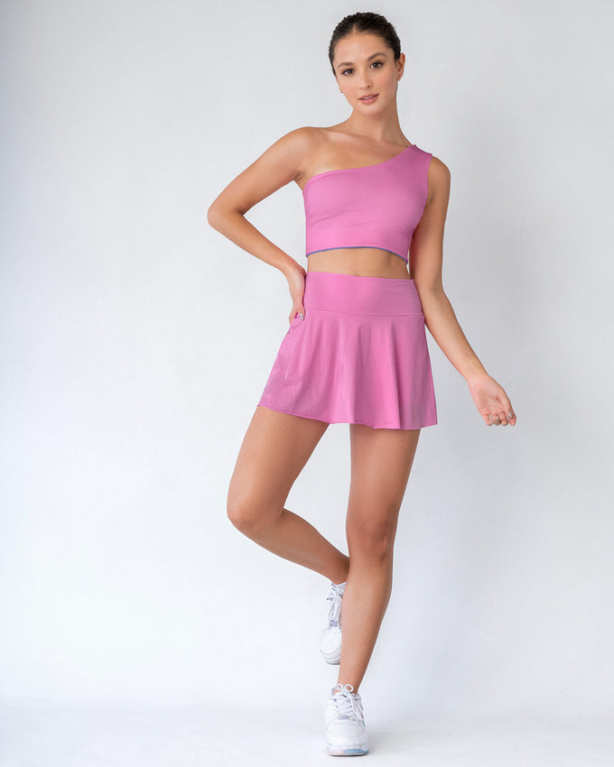 Falda deportiva con short interno con bolsillo#color_368-rosado