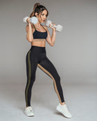 Legging con laterales en contraste Leonisa Active by Silvy Araujo