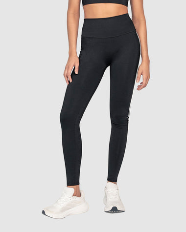 Legging deportivo de control con doble capa de tela en pretina#color_700-negro