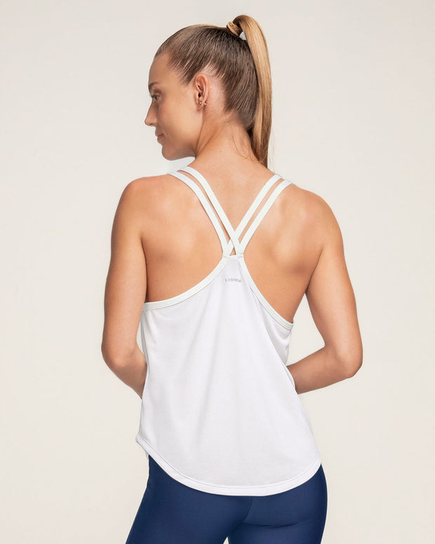 Camiseta deportiva de silueta amplia sin mangas#color_000-blanco