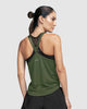 Camiseta deportiva de silueta amplia sin mangas#color_695-verde