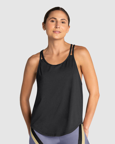Camiseta deportiva de silueta amplia sin mangas#color_700-negro
