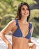 Bikini triangular con top tipo cortina y espalda anudable#color_512-azul