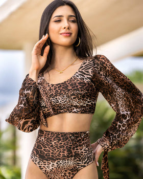 Leopard Print Two Piece Tankini Tankini Swimsuits For Women For