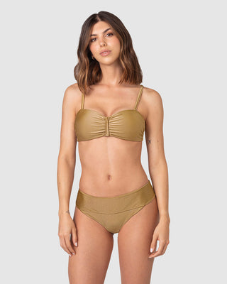 Bikini sin  tirantes con braga de laterales anchos#color_123-dorado