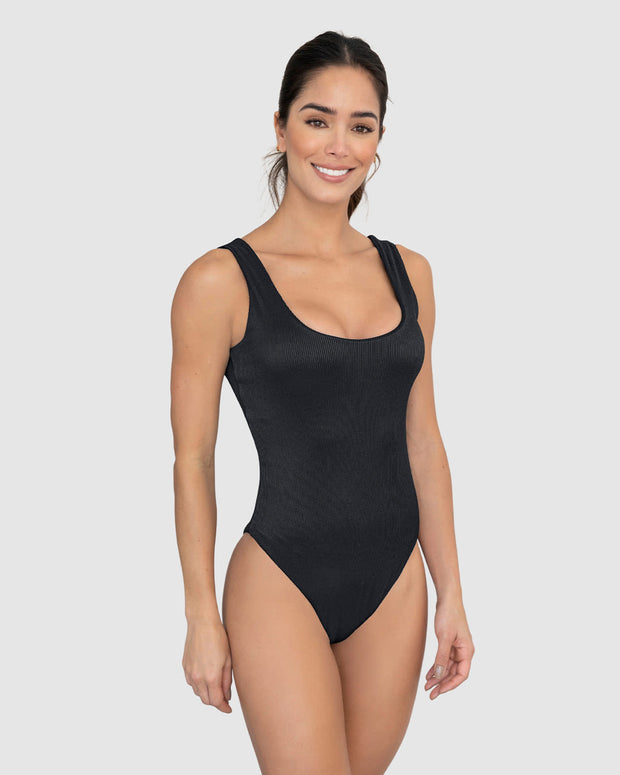 Multipurpose bodysuit: shapewear or swimwear
