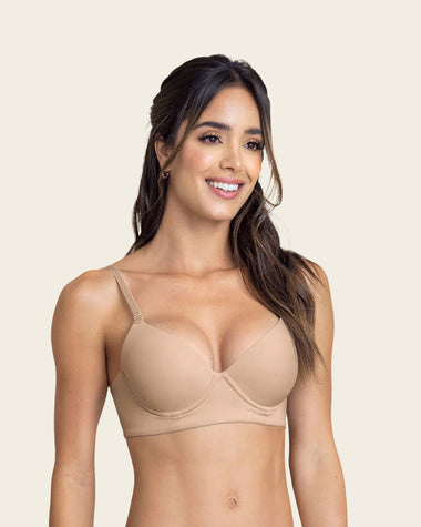 Sujetador triangular de push up alto#color_802-habano-claro