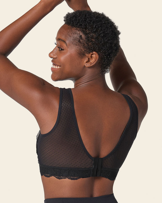 Bralette multiusos sexy siempre en encaje ideal para prótesis de mastectomía#color_700-negro