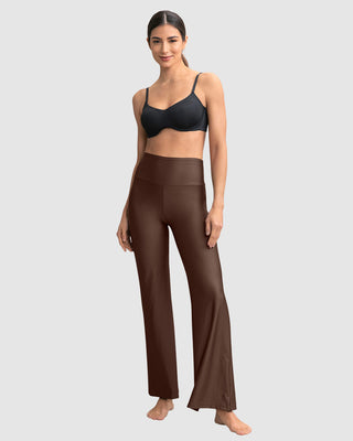 Legging bota recta con compresión de abdomen#color_875-habano-oscuro