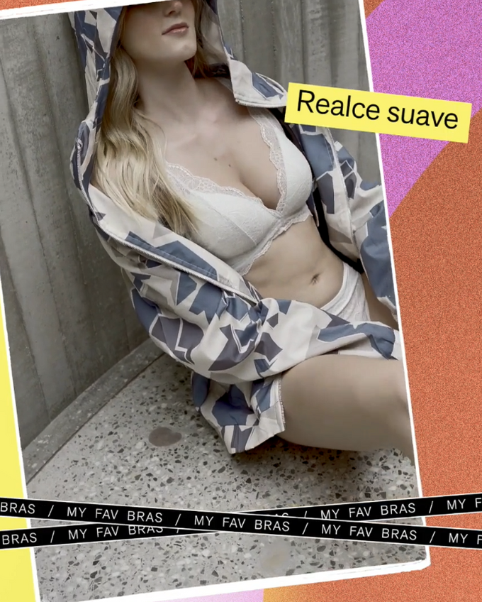 Bralette con copas en espuma cubierto en encaje#all_variants