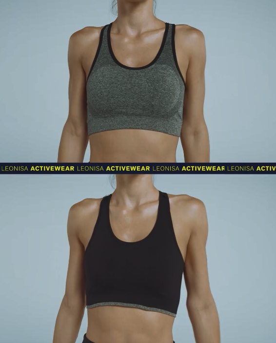 Top sin costuras doble cara con soporte alto de pecho#all_variants