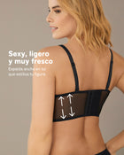 Sujetador tipo bralette en encaje y transparencias