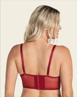 Sujetador tipo bralette en encaje y transparencias#color_a40-rojo