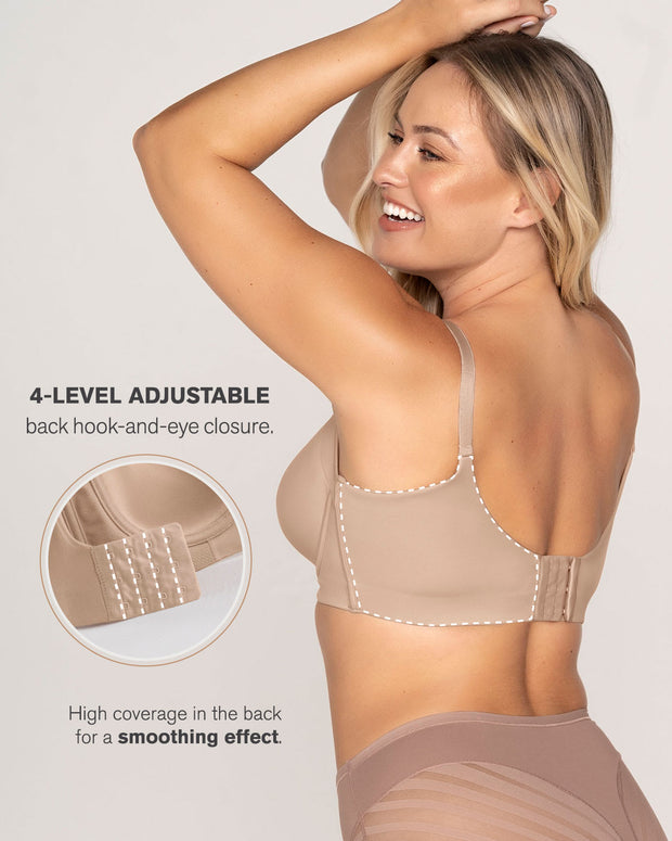 High Profile Back Smoothing Bra with Soft Full Coverage Cups