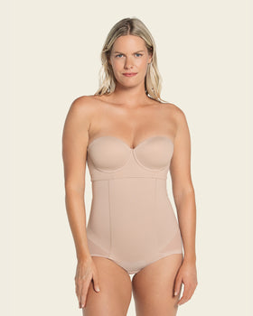 Shapewear & Fajas USA Instant Slimmer Firm Control Open-Bust Thong Slimming  Girdle Body Briefer 