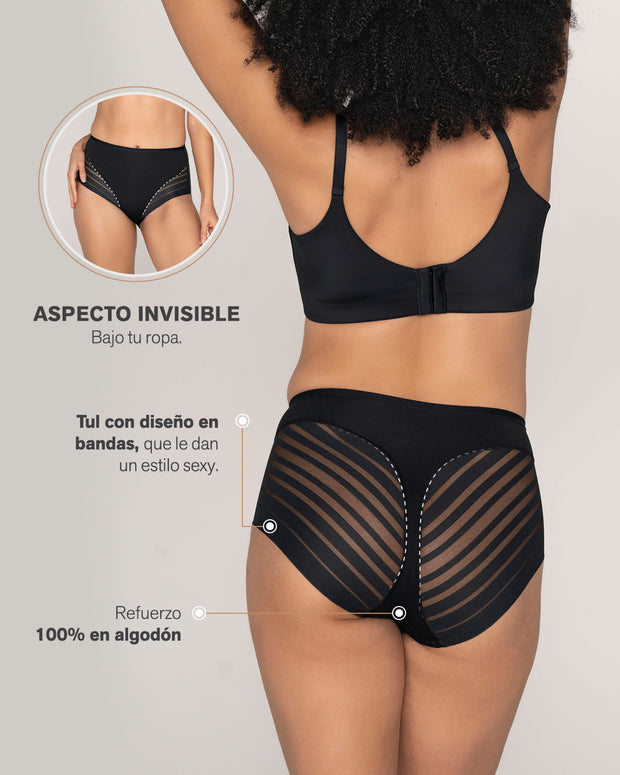 Braga faja clásica con control moderado de abdomen y bandas en tul#all_variants