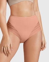Braga faja clásica con control moderado de abdomen y bandas en tul#color_a18-rosado-claro