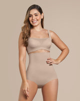 Braguita faja de tiro alto con control moderado en abdomen y espalda#color_802-beige