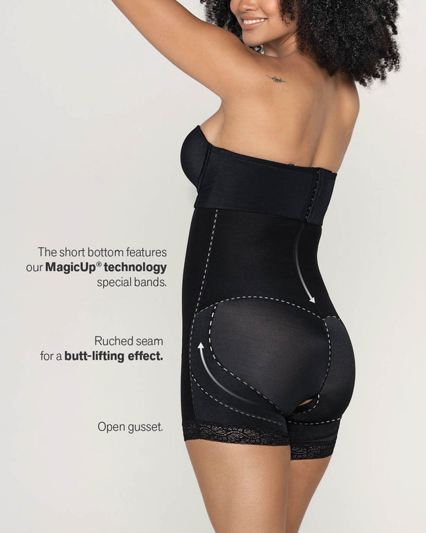 Leonisa Strapless Bodysuit Shaper Short with Booty Lifter 018486