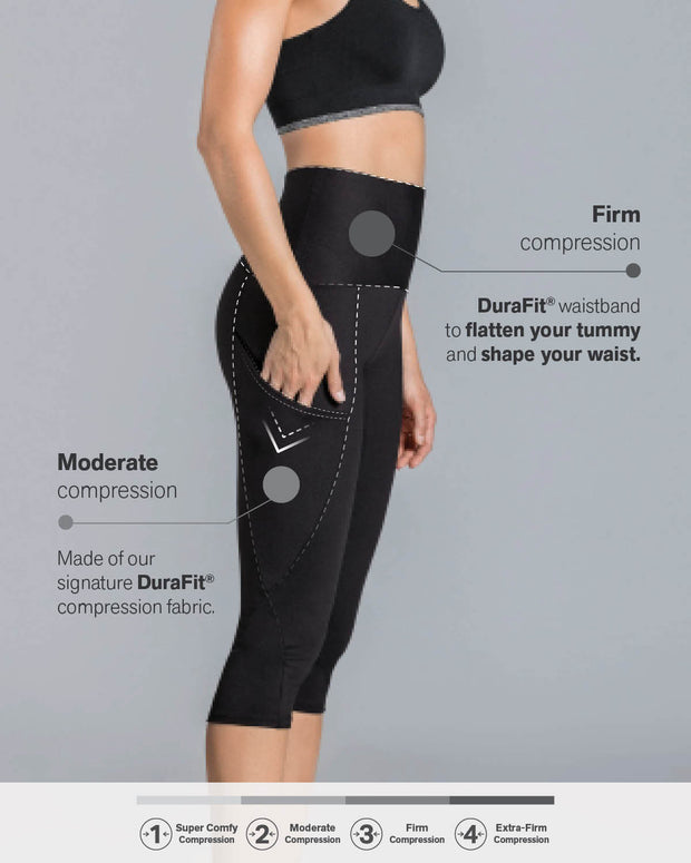 Capri deportivo de control de abdomen y muslos con bolsillo lateral#all_variants
