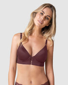 Sujetador memory bustier triangular de push-up alto y buen cubrimiento